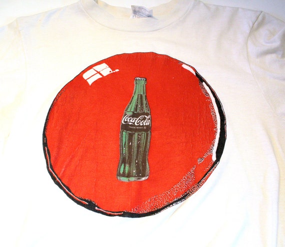 80s Coca Cola Soda T-Shirt S, Vintage Red White R… - image 4