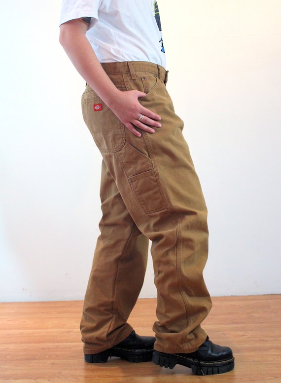 90s Dickies Carpenter Pants 36 x 32, Vintage Brow… - image 4