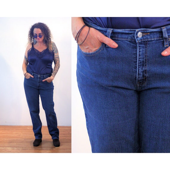 Y2K Levi s 505 Blue Jeans 32 X 31 Vintage Dark Wash Low Rise