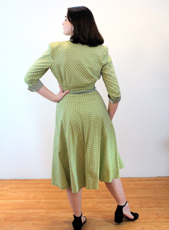 50s Checkered Halter Dress & Jacket S, Vintage Mi… - image 3