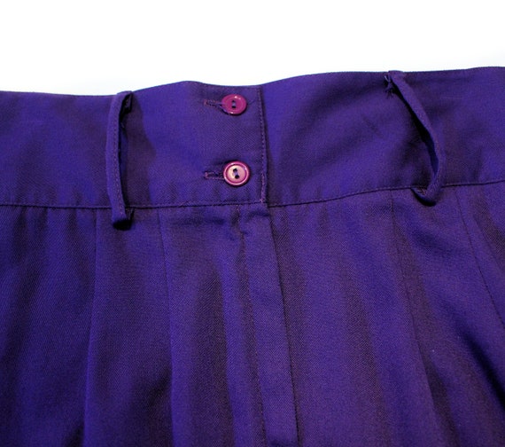 Vintage Purple Green & Orange Abstract Print Pencil Skirt 14