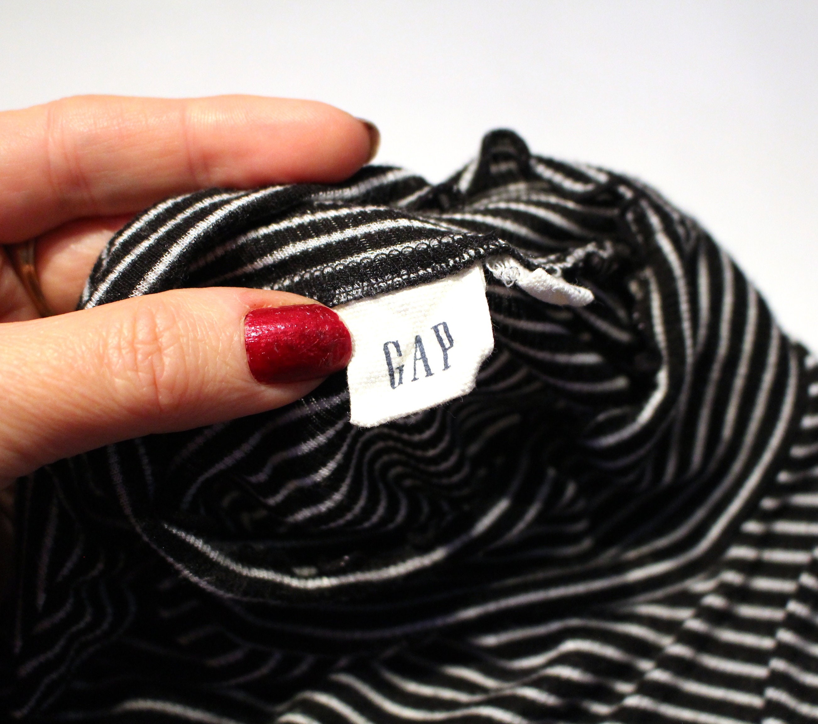 Y2K GAP Striped Turtleneck XL, Vintage Mod Beatnik Soft
