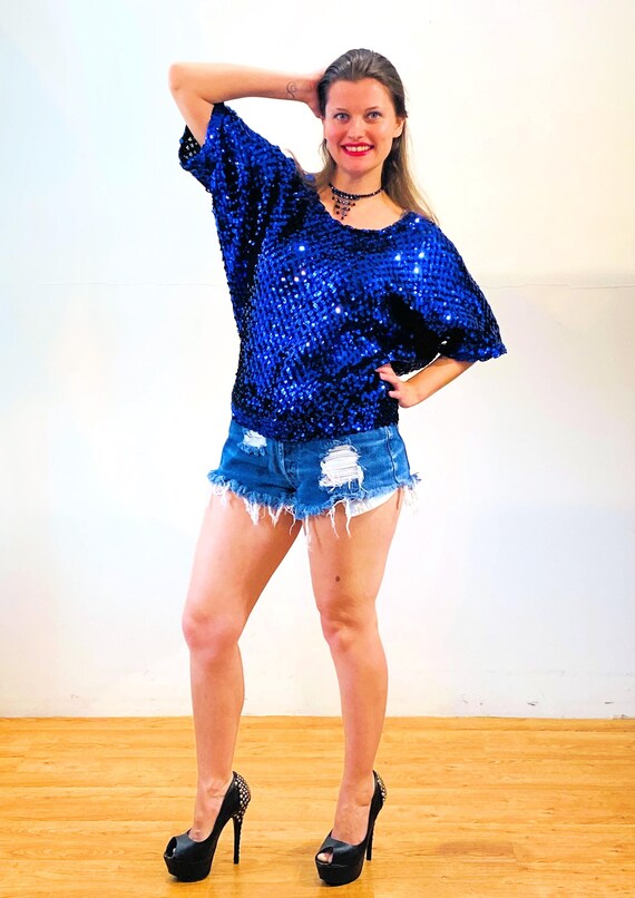 sequin top xl
