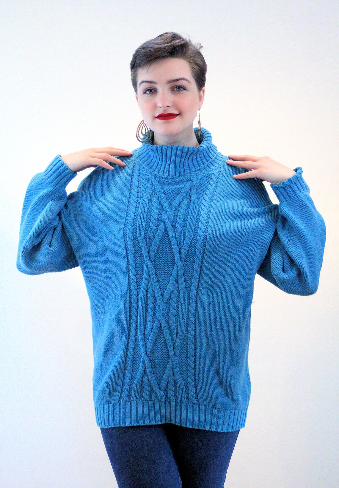 80s turtleneck outfit