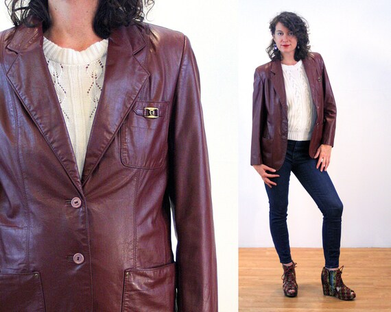 vintage etienne aigner leather jacket