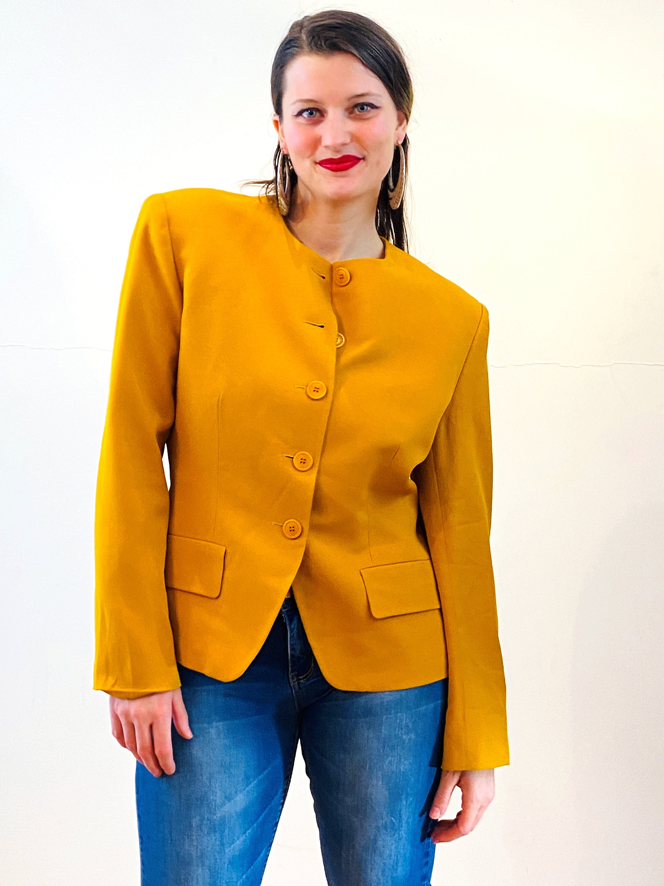 Mustard Jacket Etsy Canada