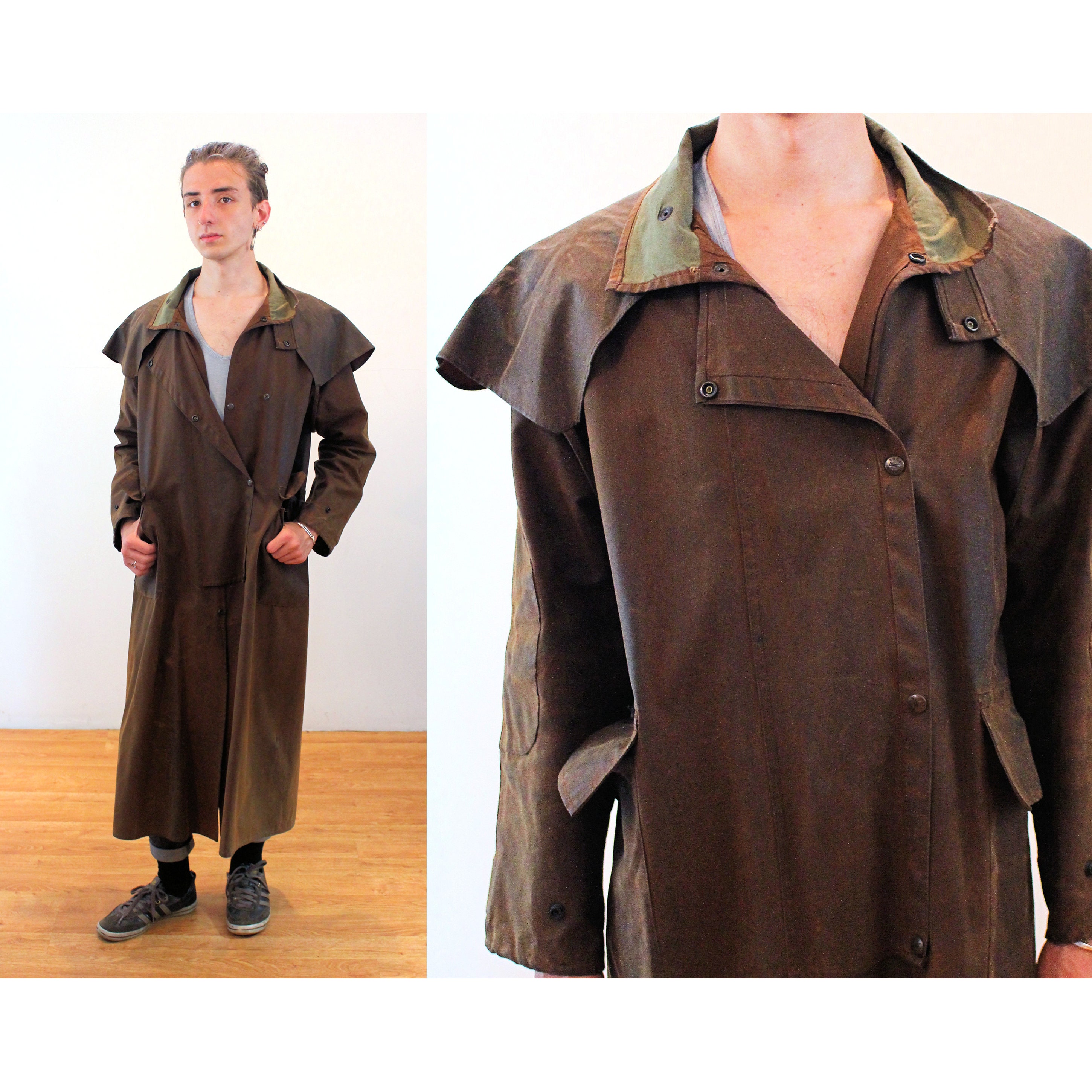 80s Australian Drover's Coat L XL Vintage - Etsy