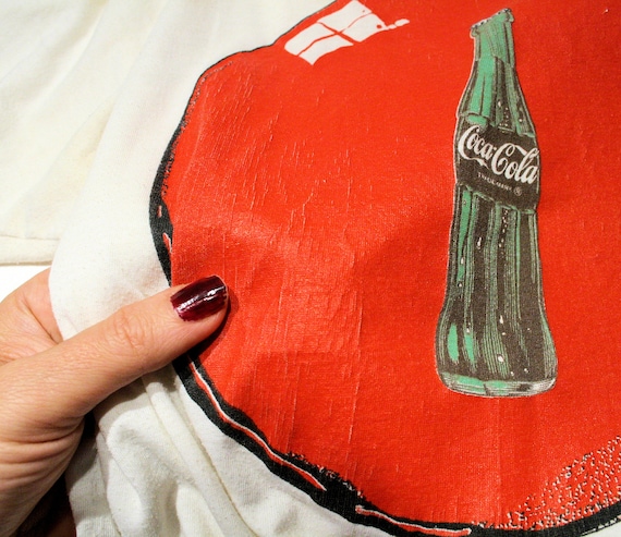 80s Coca Cola Soda T-Shirt S, Vintage Red White R… - image 7