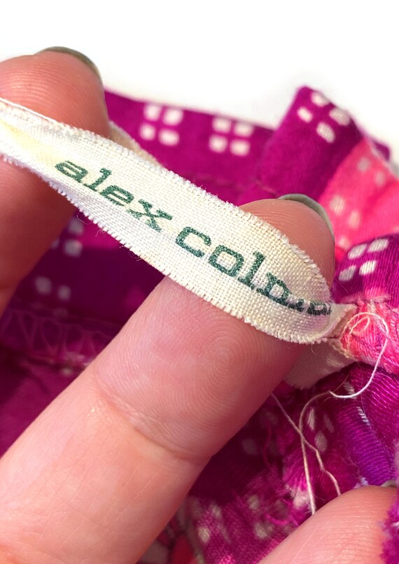 70s Mod "Alex Colman" Skirt M, Vintage Pink Fuchs… - image 7