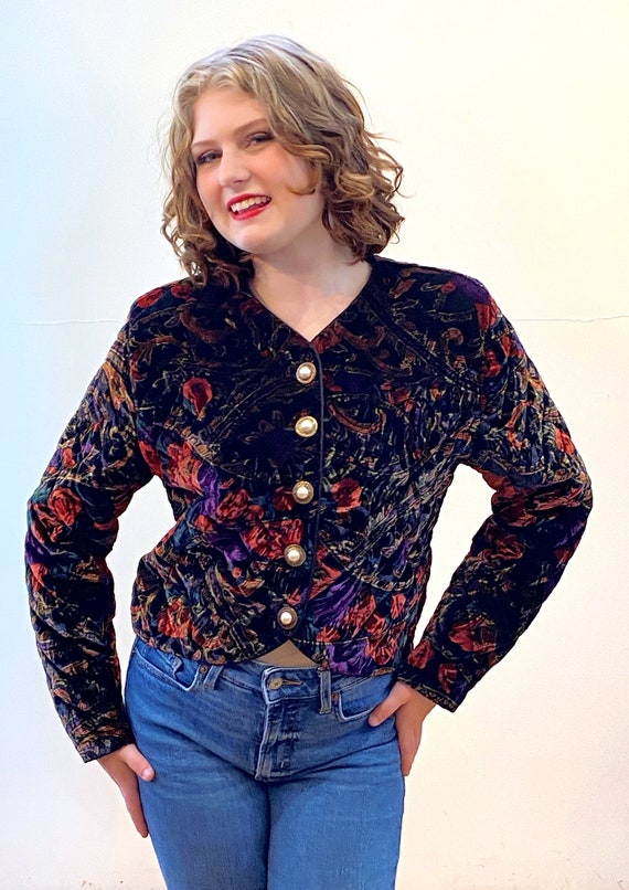 【Vintage】flower jacket Vintage Flower Oversized Jacket