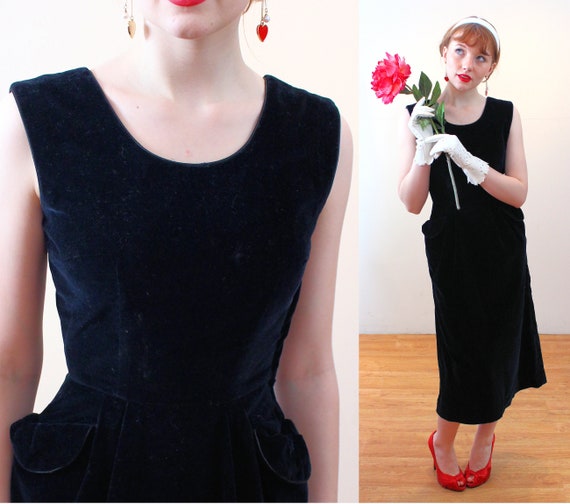 Black velvet petite dress online