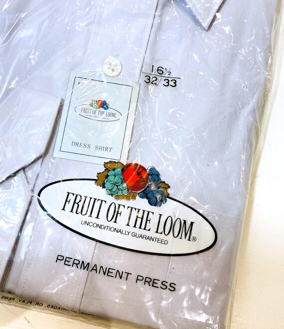 80s Deadstock Gray Shirt L, Vintage Fruit of the Loom Twill Men's