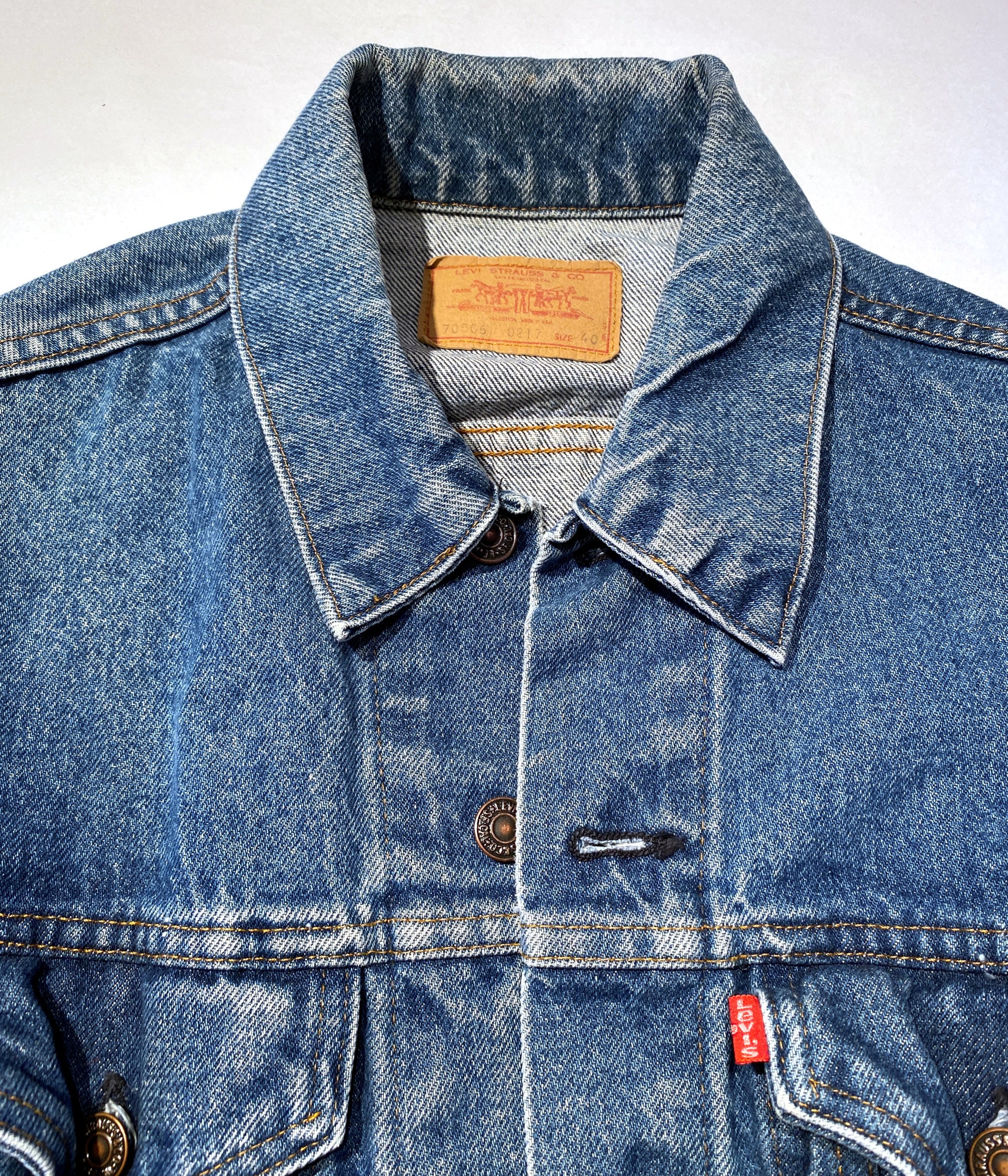 80s Levi's Denim Jacket M, Vintage Blue Jean Distressed Unisex 
