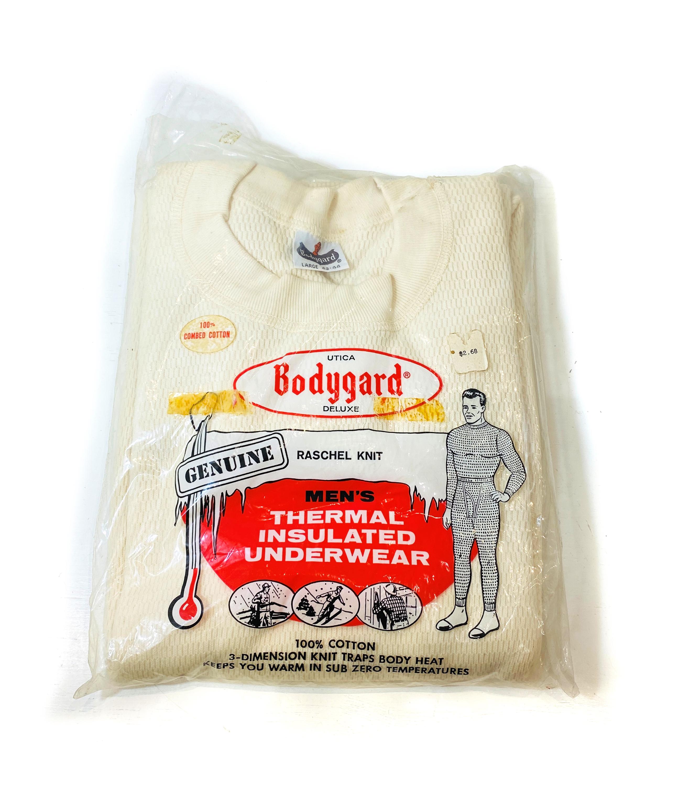 50s Deadstock Utica Longjohns Undershirt L, Vintage White Cotton 