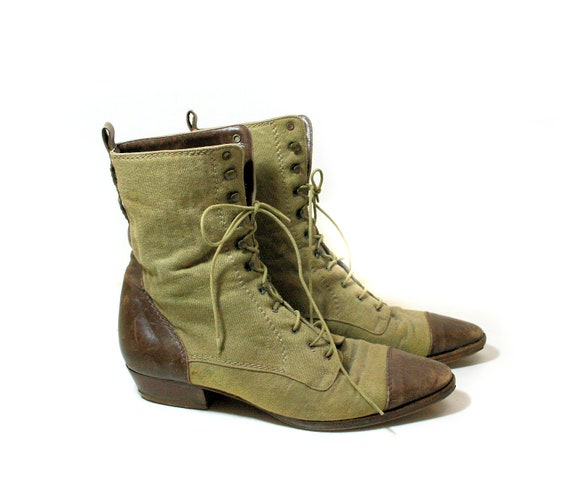 80s Victorian Style Ankle Boots 7B, Rare Peter Fox