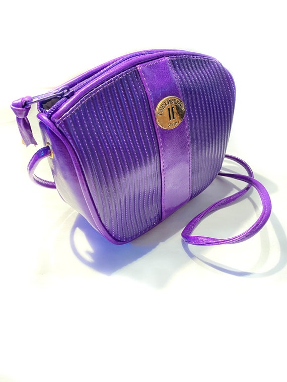 90s Purple Shoulder Bag, Vintage Deadstock NWT Vi… - image 2