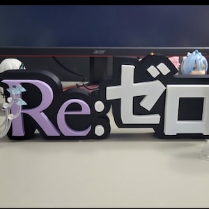 3D Re:Zero anime display sign