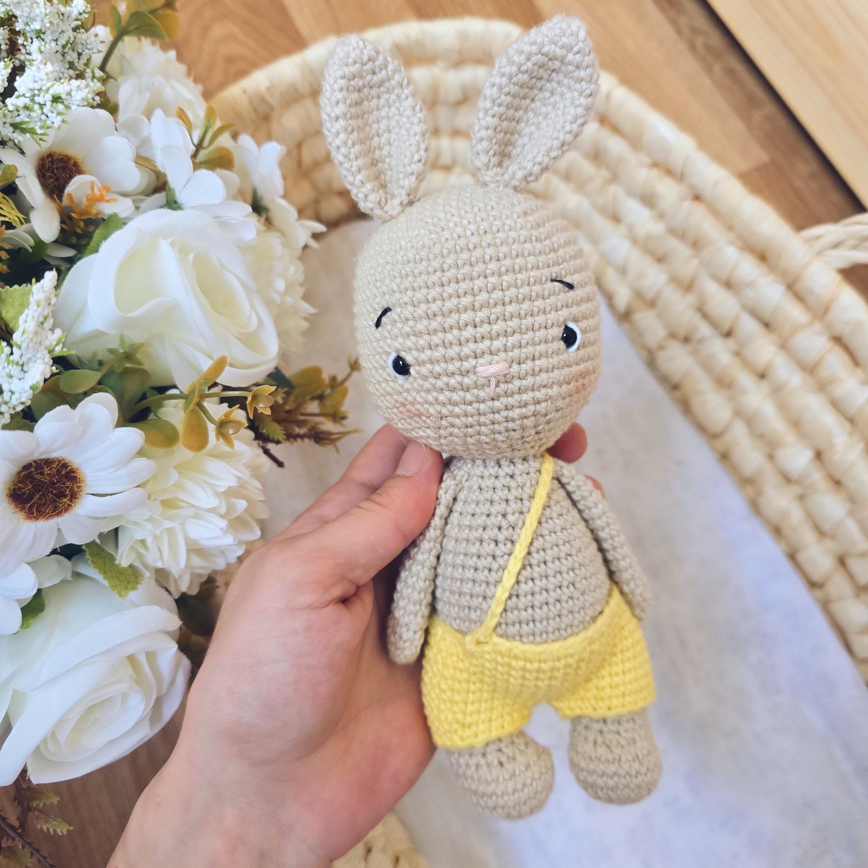 Handmade crochet bunny plush - baby soft toy - amigurumi doll - baby shower gift
