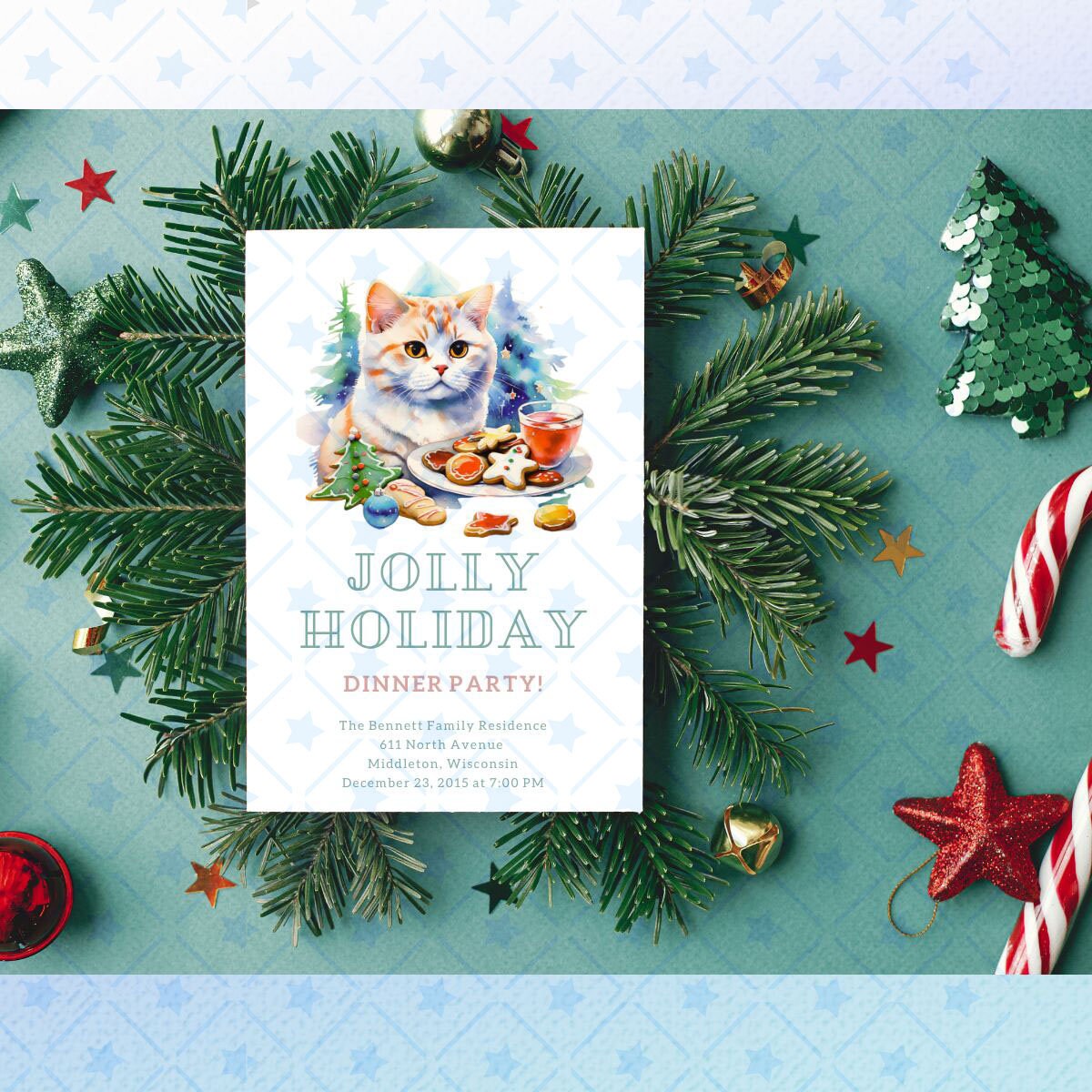 Watercolor Christmas Cat Clipart Bundle: 41 Festive PNG Files - Etsy