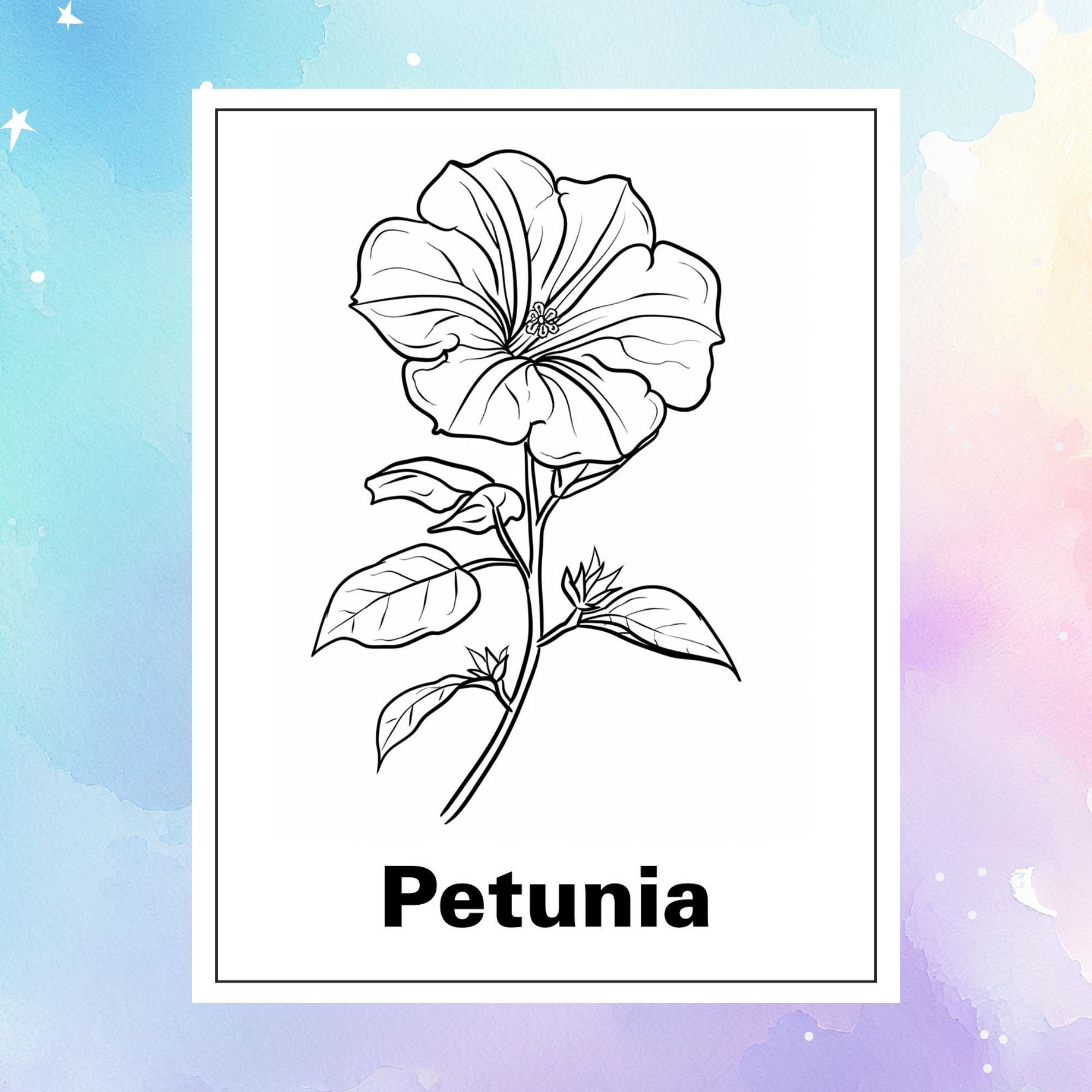 50 Printable Flowers Coloring Pages for Kids Coloring Book Coloring ...
