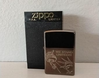 Vintage 2001 Zippo Lighter: Statue of Liberty Design, New in Box