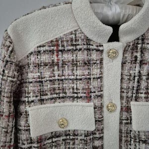 Tweed;Jacket; Cropped jacket;Casual jacket;Formal jacket;Lightweight jacket; Women's jacket;Button-up jacket; Veste; Piece unique;Jackets