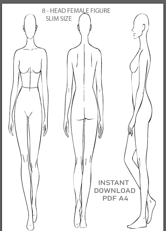 Standing Female Figure Drawing