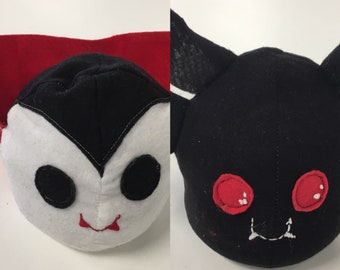 Reversible Bat/Dracula Flippy Plushie PDF Pattern & Tutorial