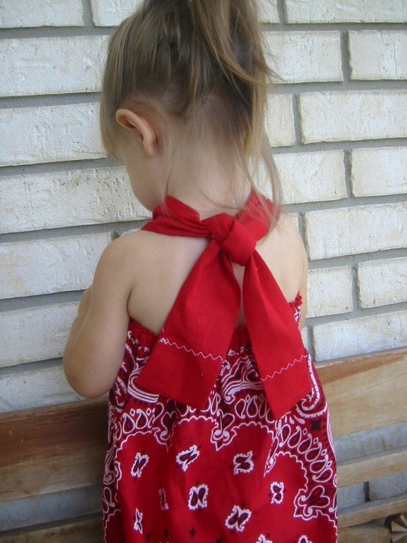 The ORIGINAL Red Bandanna Dress Perfect Baby Dress Quick Etsy