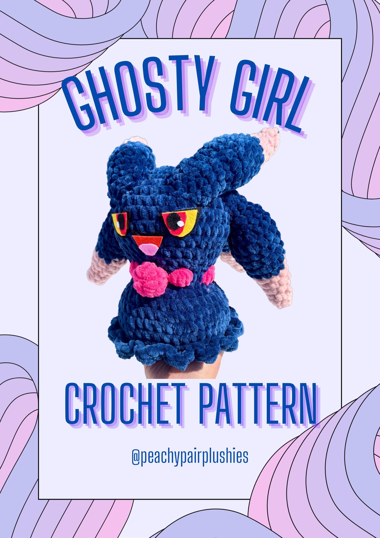 30 Ghost Crochet Patterns for Halloween: Spooky-Cute Amigurumi, Keychains, Bags, and Decor 8 Ghosty Girl PDF Crochet Pattern