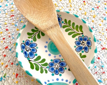 Hand-painted, Handmade Ceramic Spoon Rest