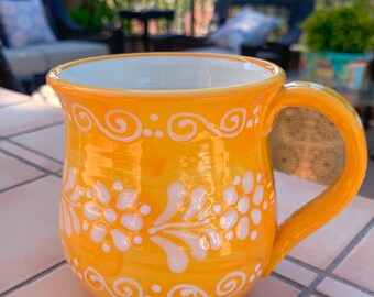 Handmade and Hand-painted Ceramic Mug