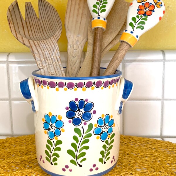 Ceramic Utensil Crock Etsy