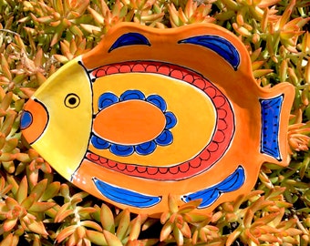 Ceramic Platter Shaped Like a Fish