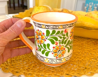 Handmade and Hand-painted Ceramic Mug