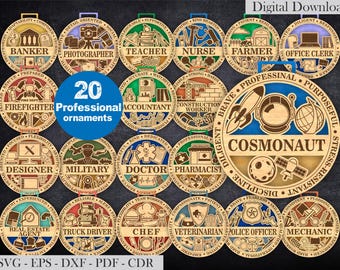 20 Professional ornaments SVG Laser Bundle