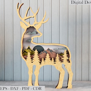 Archivos cortados con láser Glowforge SVG de ciervos: letrero de bienvenida para puerta de decoración del hogar Svg