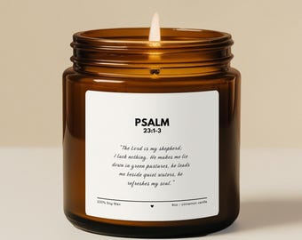 Scripture Candle Personalized Gift Christian Mom Gift Custom Bible Gift For Baptism Catholic Prayer Bible Religious Faith Inspired Candle