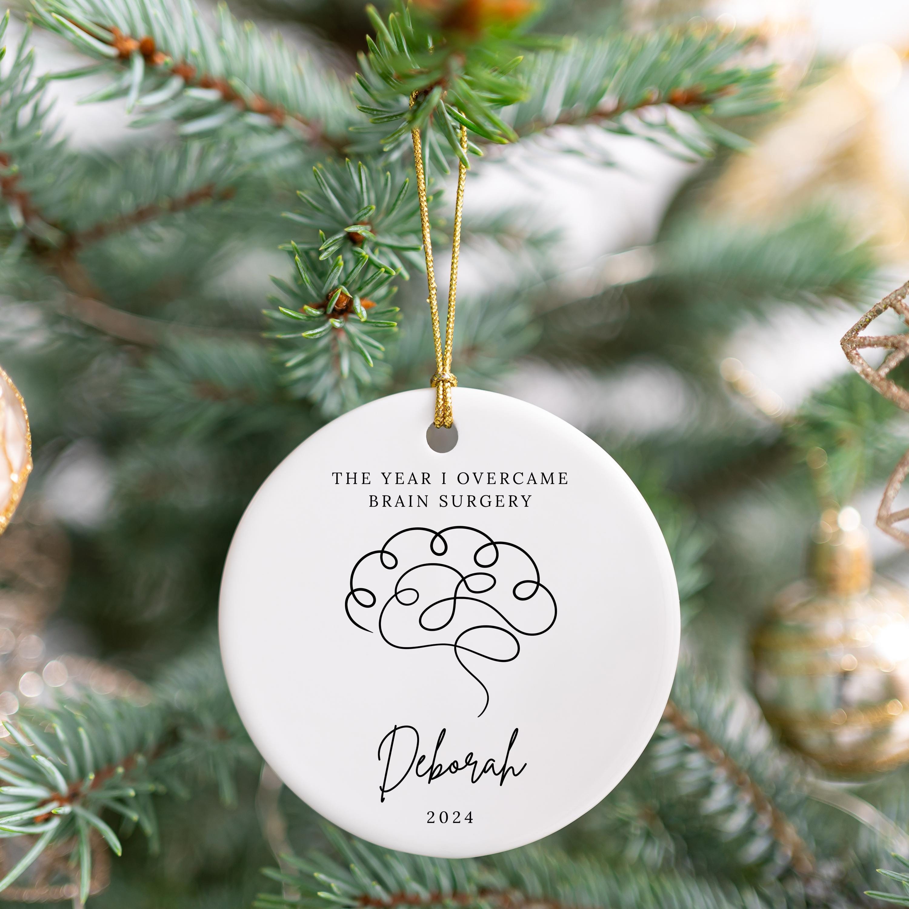 Brain Surgery Gift for Brain Survivor Ceramic Ornament Brain Cancer ...