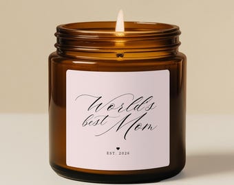 Personalized Mothers Day Candle Grandmother Gift From Family Group Gift From Grandkids New Mom Baby Shower Gift For Wife From Husband