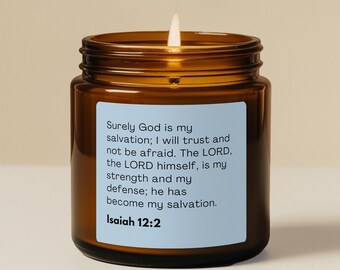 Scripture Candle Personalized Gift Christian Mom Gift Custom Bible Gift For Baptism Catholic Prayer Bible Religious Faith Inspired Candle
