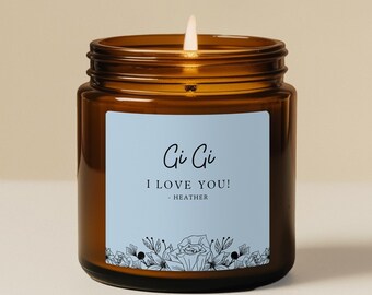 Personalized Mothers Day Candle Grandmother Gift From Family Group Gift From Grandkids New Mom Baby Shower Gift For Wife From Husband