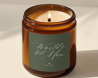 Personalized Mothers Day Candle Grandmother Gift From Family Group Gift From Grandkids New Mom Baby Shower Gift For Wife From Husband