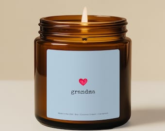 Personalized Mothers Day Candle Grandmother Gift From Family Group Gift From Grandkids New Mom Baby Shower Gift For Wife From Husband