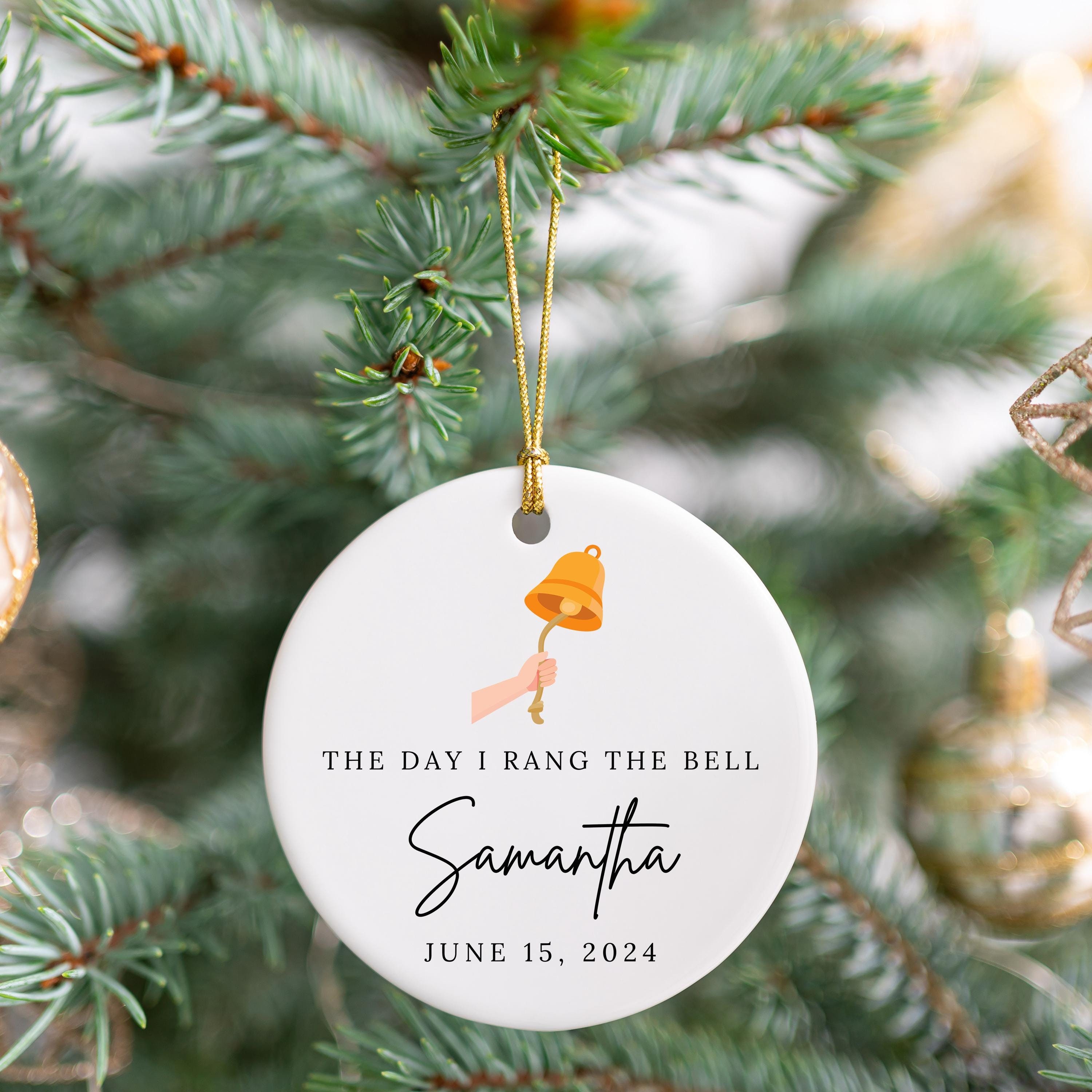 Personalized Ring the Bell Gift Cancer Survivor Ornament Custom Keepsake End of Chemo Gift Cancer Free Gift Chemo Survivor Gift Beat Cancer