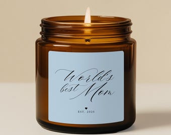 Personalized Mothers Day Candle Grandmother Gift From Family Group Gift From Grandkids New Mom Baby Shower Gift For Wife From Husband