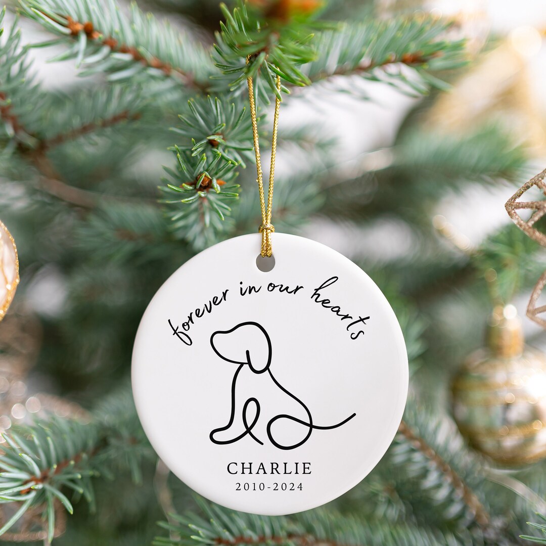 Dog Memorial Ornament Dog Memorial Gift Custom Pet Ornament Pet Loss ...