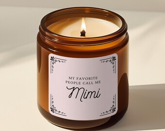 Personalized Mothers Day Candle Grandmother Gift From Family Group Gift From Grandkids New Mom Baby Shower Gift For Wife From Husband