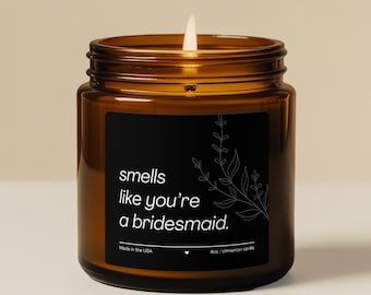 Bridesmaid Candle Personalized Gift for Maid of Honor Custom Bridal Party Candle Gift for Best Friend Bridal Shower Gift Bridesmaid Proposal