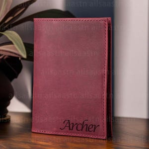 Personalized Engraving Leather AirTag Passport Holder, Leather Passport Cover, Custom Passport Case, Travel Documents Organizer Protector